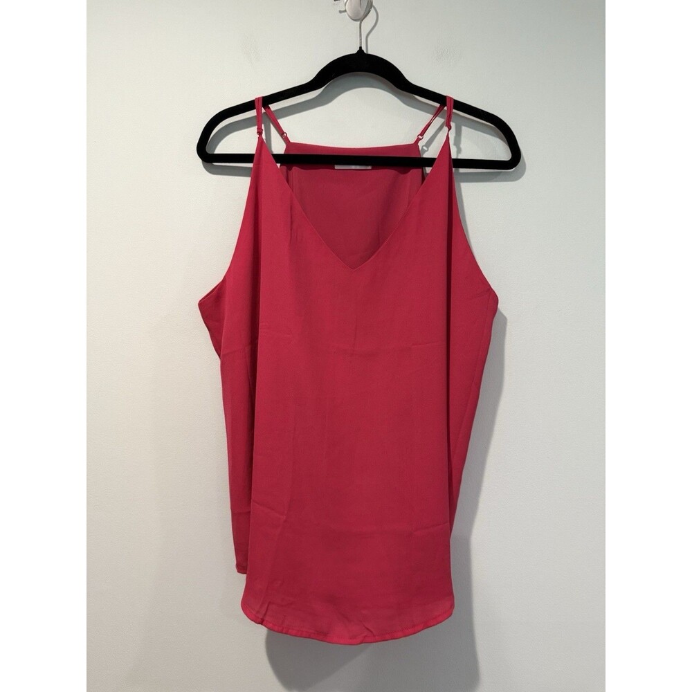 Evera B Tank Top Womens XL Pink Adjustable Straps Flowy Minimalist Travel